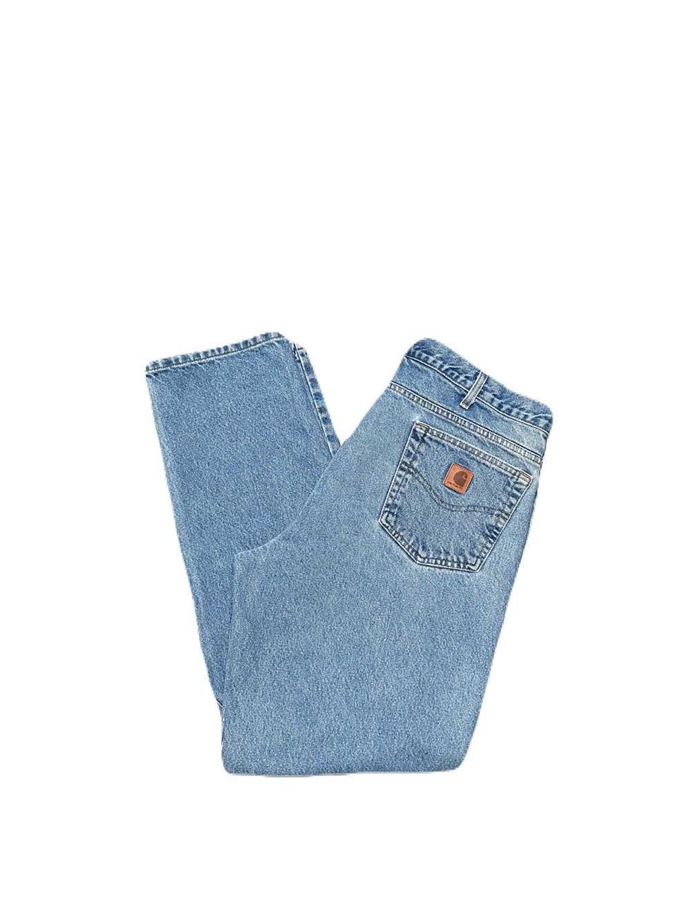 Carhartt Straight Leg Light Wash Denim Traditional Fit 5-Pocket Jeans Size 38x31